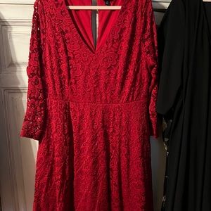 Torrid size 1 red lace dress